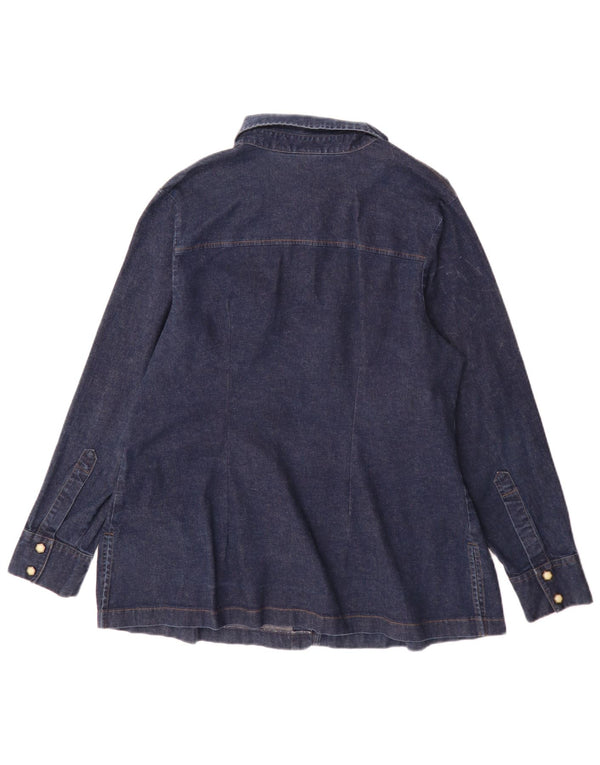 Женская джинсовая рубашка Levi's UK 18 XL, темно-синяя, хлопок