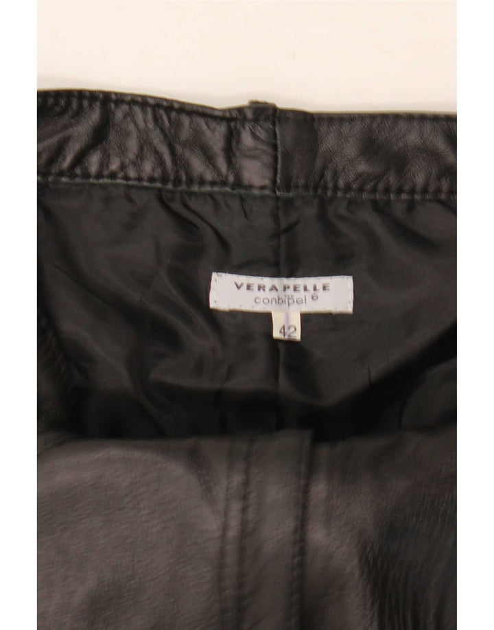 Брюки женские прямые кожаные Conbipel IT 42 Medium W27 L30 черные
