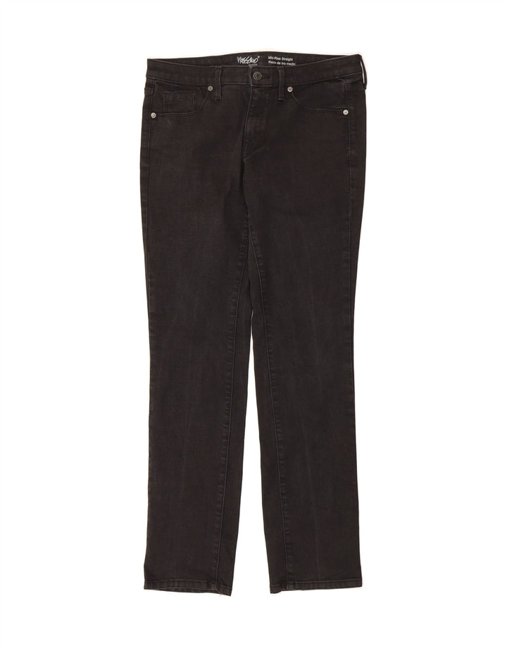 MOSSIMO Womens Mid Rise Straight Jeans US 8 Medium W29 L31 Black Polyester Vintage Mossimo and Second-Hand Mossimo from Messina Hembry 