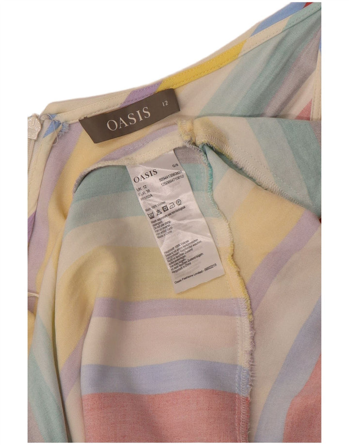 Женский сарафан Oasis UK 12, средний размер, вискоза в разноцветную полоску