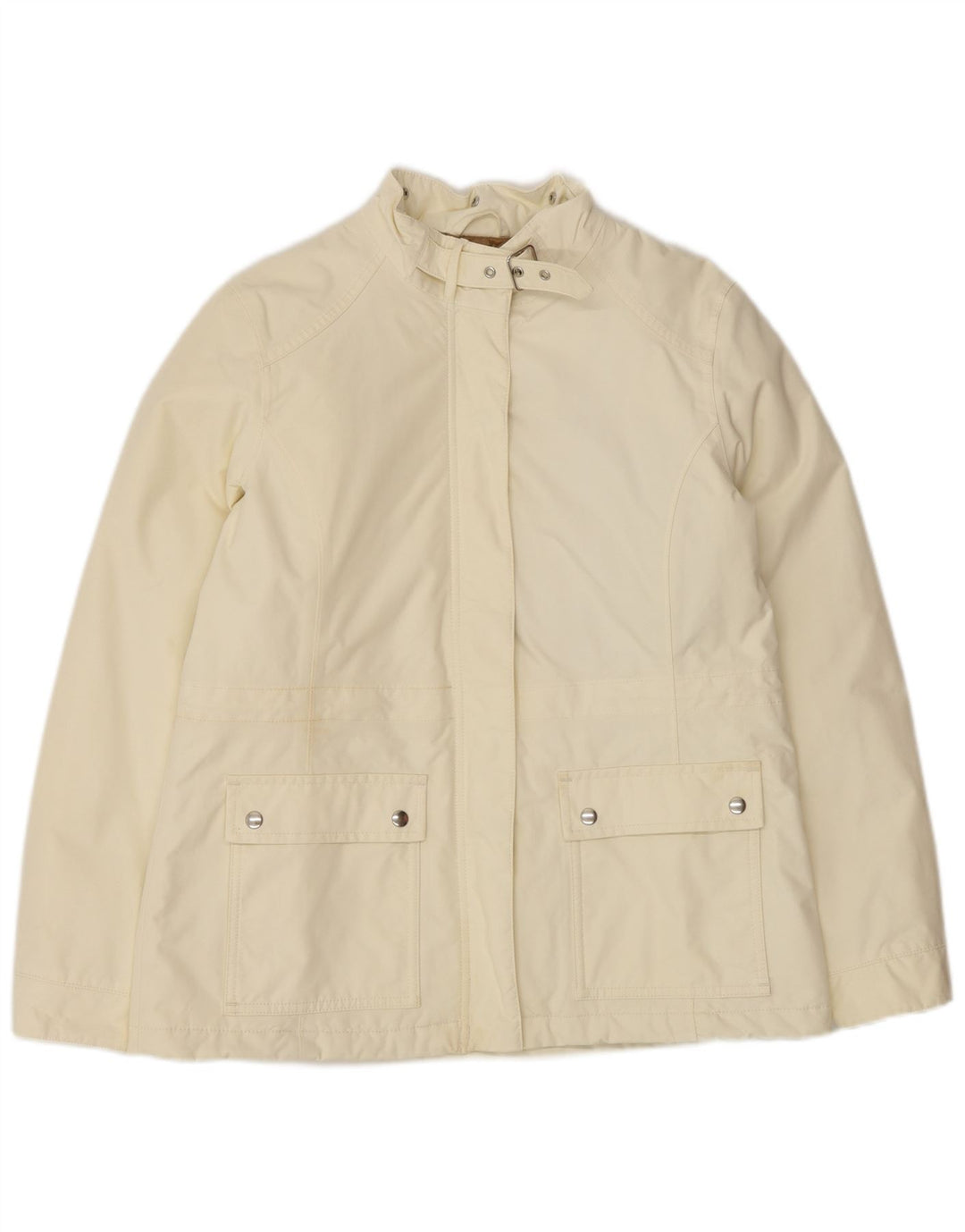 Женская оверсайз-ветровка Lands End UK 10, маленькая, из белого нейлона