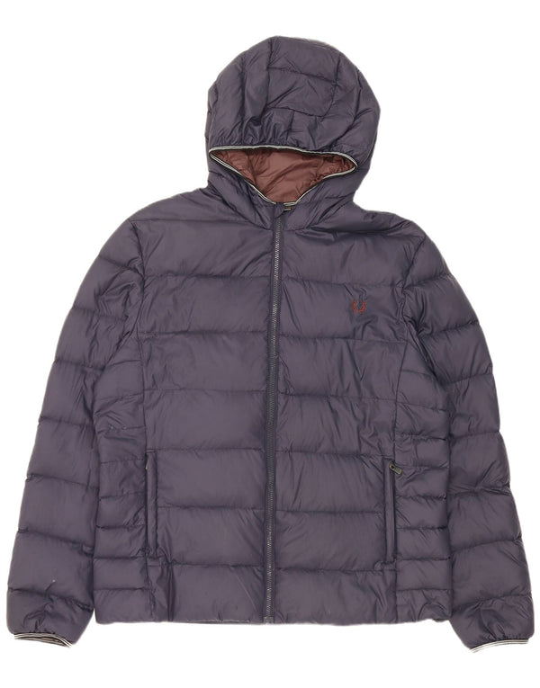 Мужская утепленная куртка Fred Perry с капюшоном UK 44 2XL Темно-синий нейлон