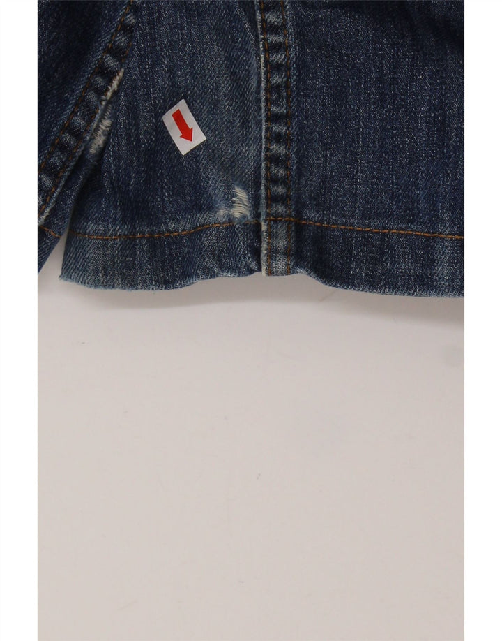 Мужские потертые прямые джинсы Massimo Dutti EU 42, большие W32 L29, синие