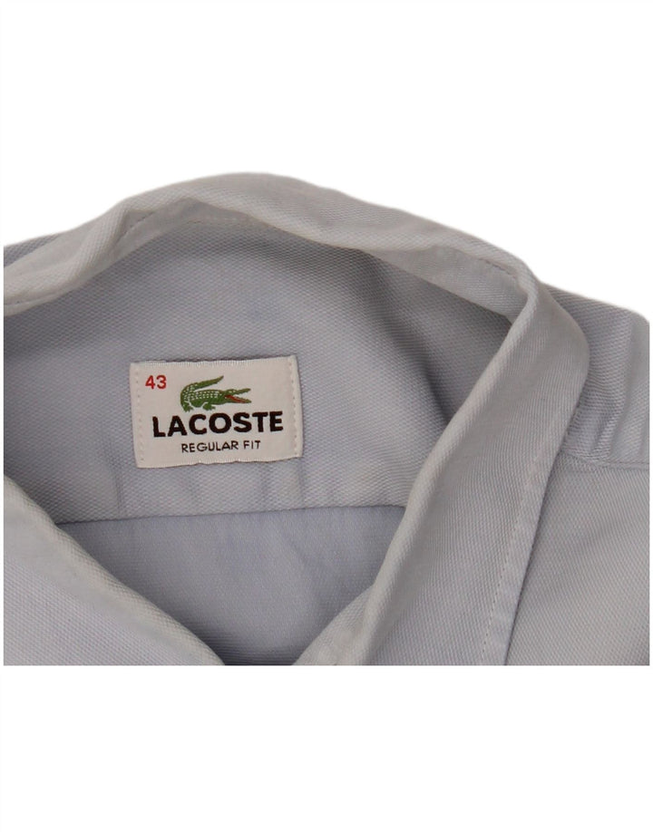 Мужская рубашка-поло обычного кроя с коротким рукавом Lacoste, размер 43, большая синяя