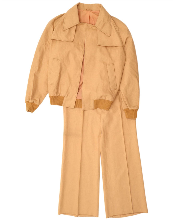 ВИНТАЖНЫЙ женский комплект из 2 предметов UK 12 Medium W28 L34 Бежевый