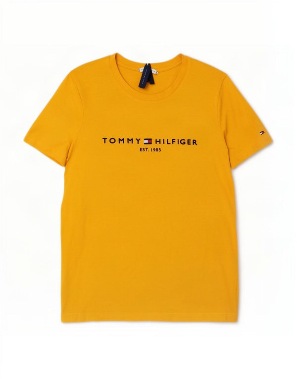 Женская футболка с рисунком Tommy Hilfiger Top UK 6 XS Желтый хлопок