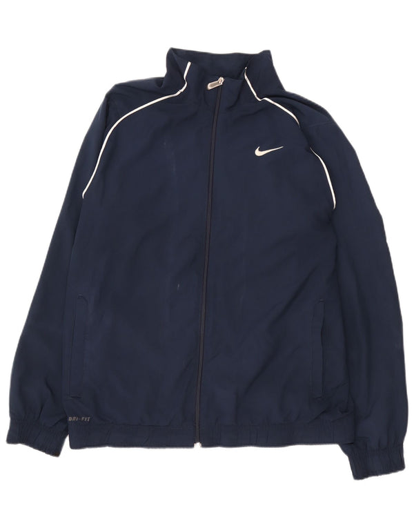 Мужская спортивная куртка Nike Dri Fit, средний темно-синий полиэстер