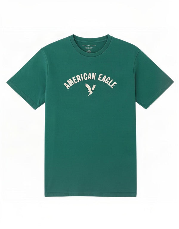 Мужская футболка стандартного кроя American Eagle с рисунком, большой зеленый хлопок
