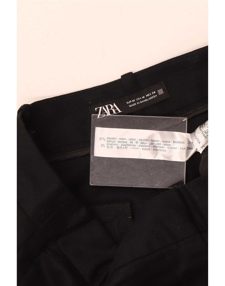 Женские шорты чинос Zara среднего размера W28, черный хлопок