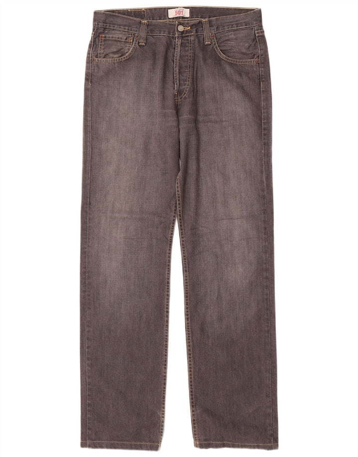 Мужские прямые джинсы Levi's 501 W32 L32 серые, хлопок
