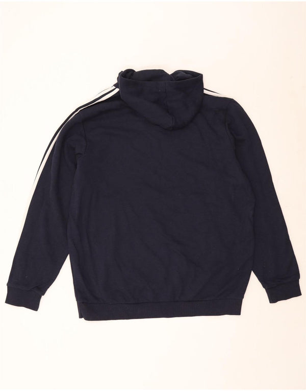 Мужской джемпер с капюшоном Adidas 2XL темно-синий хлопок