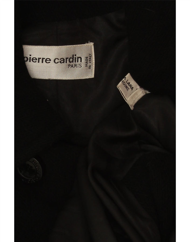 Женское двубортное пальто Pierre Cardin UK 20 2XL, черное, шерстяное