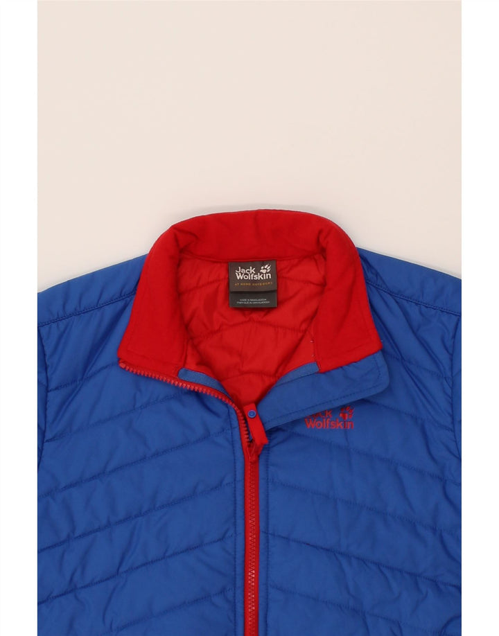 JACK WOLFSKIN Boys Padded Jacket 9-10 Years Blue Polyester Vintage Jack Wolfskin and Second-Hand Jack Wolfskin from Messina Hembry 