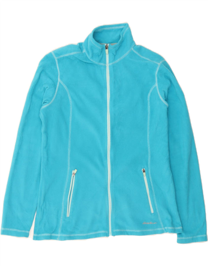 EDDIE BAUER Womens Polartec Fleece Jacket UK 14 Medium Blue Polyester Vintage Eddie Bauer and Second-Hand Eddie Bauer from Messina Hembry 