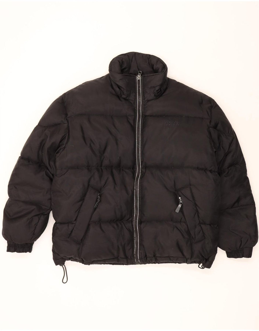 BUFFALO Mens Oversized Padded Jacket UK 36 Small Black Nylon Vintage Buffalo and Second-Hand Buffalo from Messina Hembry 