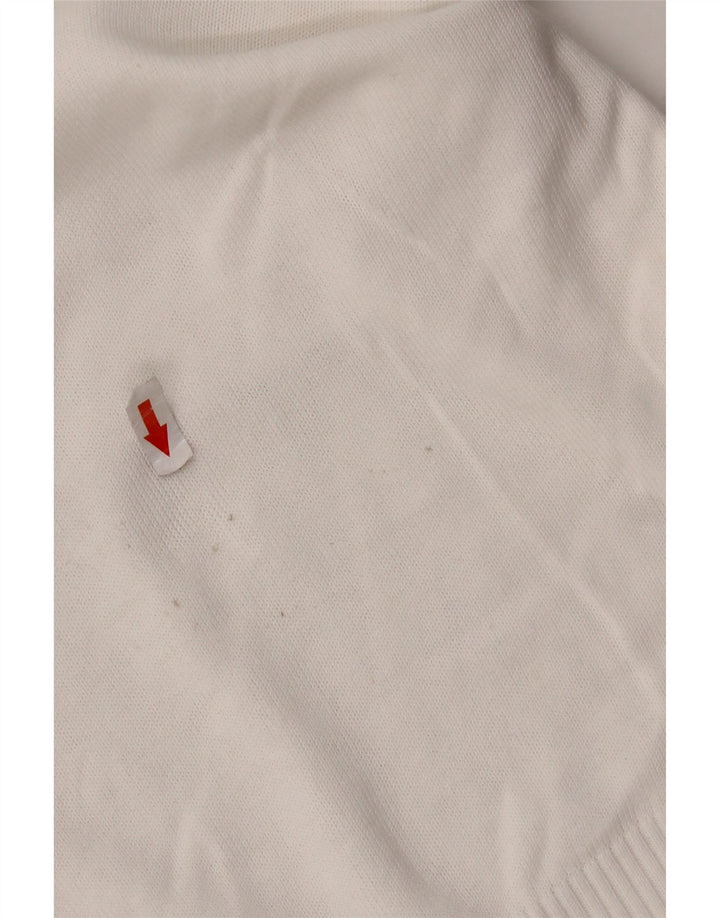 Женский джемпер с v-образным вырезом Fred Perry, Великобритания 14, большой белый