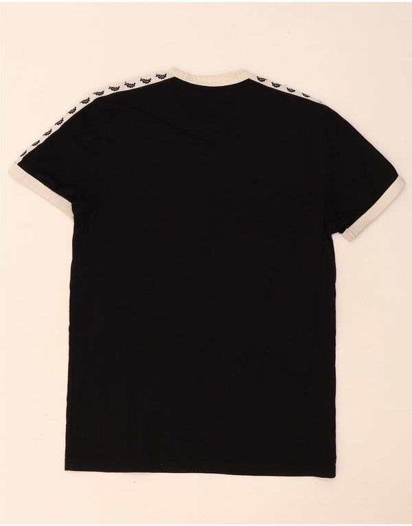 Мужская футболка с рисунком Fred Perry Top XS, черный хлопок с цветными блоками