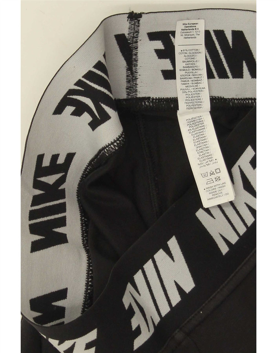 Женские леггинсы с рисунком Nike UK 8, маленькие черные хлопковые