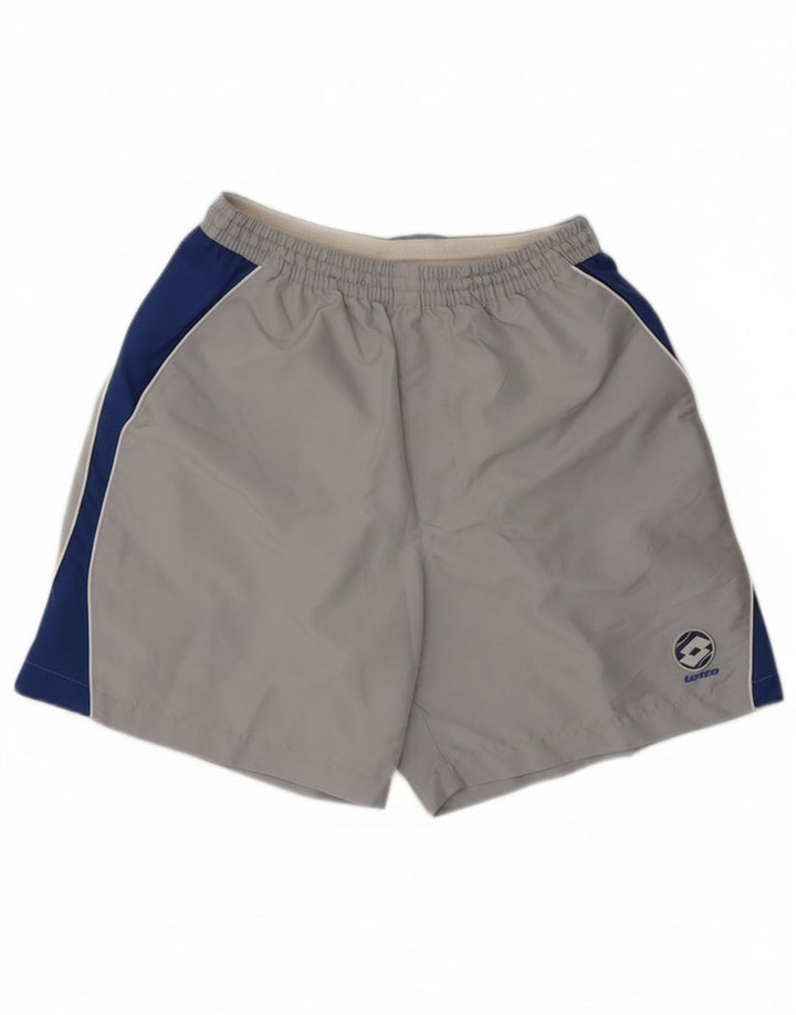 Мужские спортивные шорты Lotto UK 40/42, большие серые, полиэстер с цветными блоками