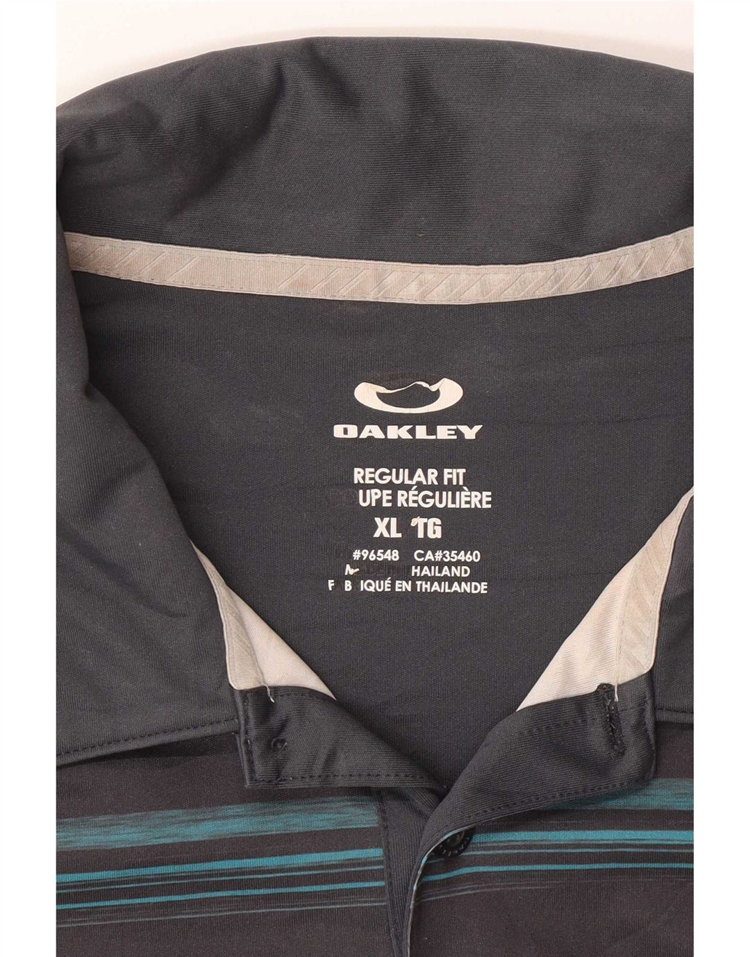 Мужская рубашка-поло стандартного кроя Oakley XL серая в полоску