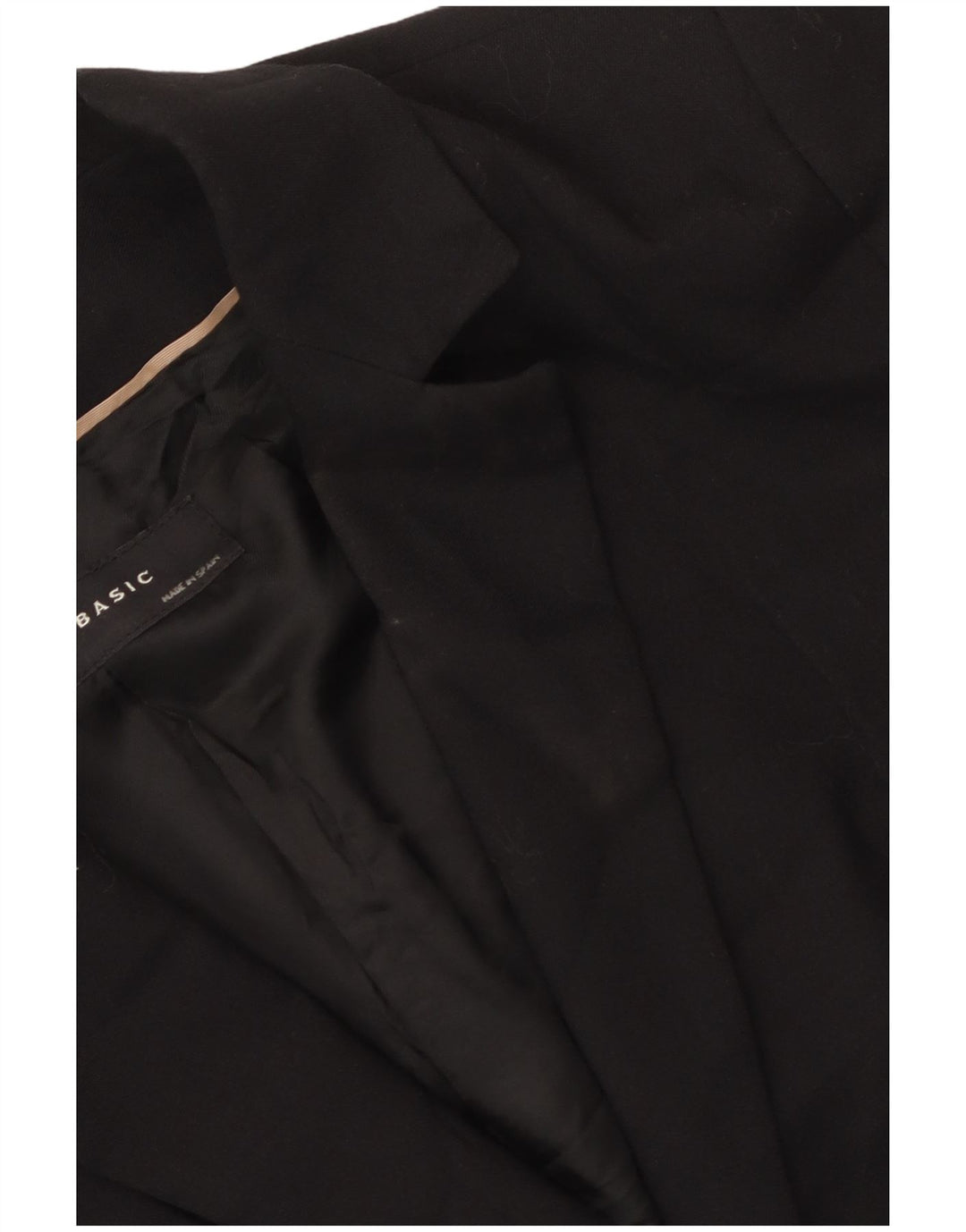 Женский пиджак на 1 пуговице Zara EU 38, маленький черный полиэстер