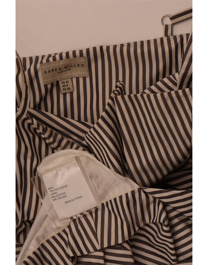 Женское асимметричное платье А-силуэта KAREN MILLEN UK 12, средний черный в полоску