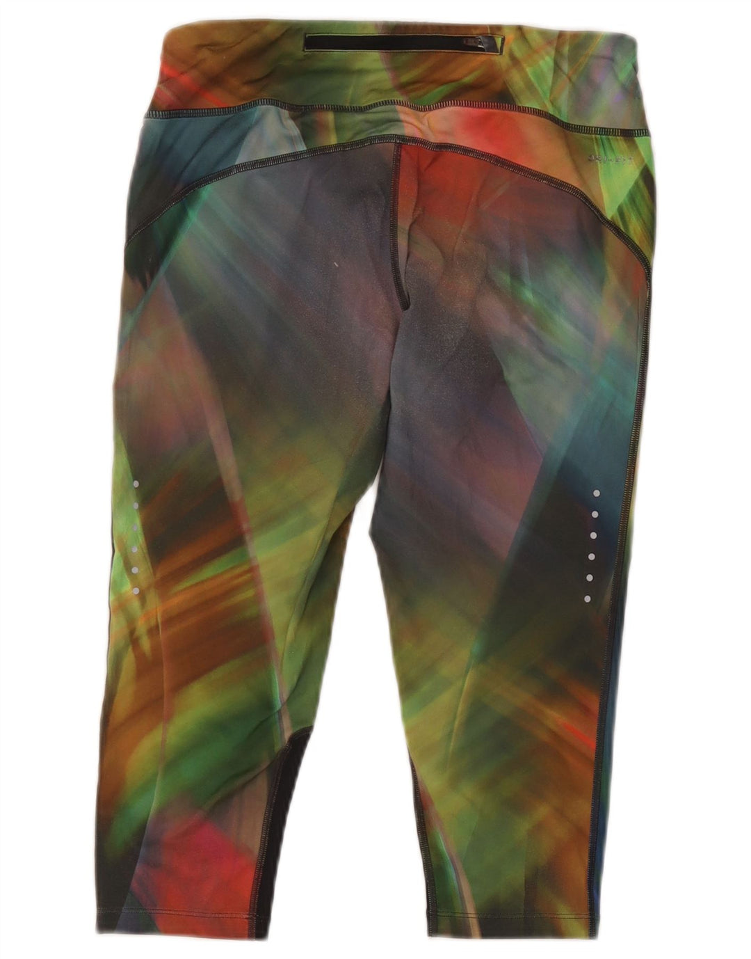 Женские леггинсы-капри Nike Dri Fit UK 14, средний разноцветный тай-дай