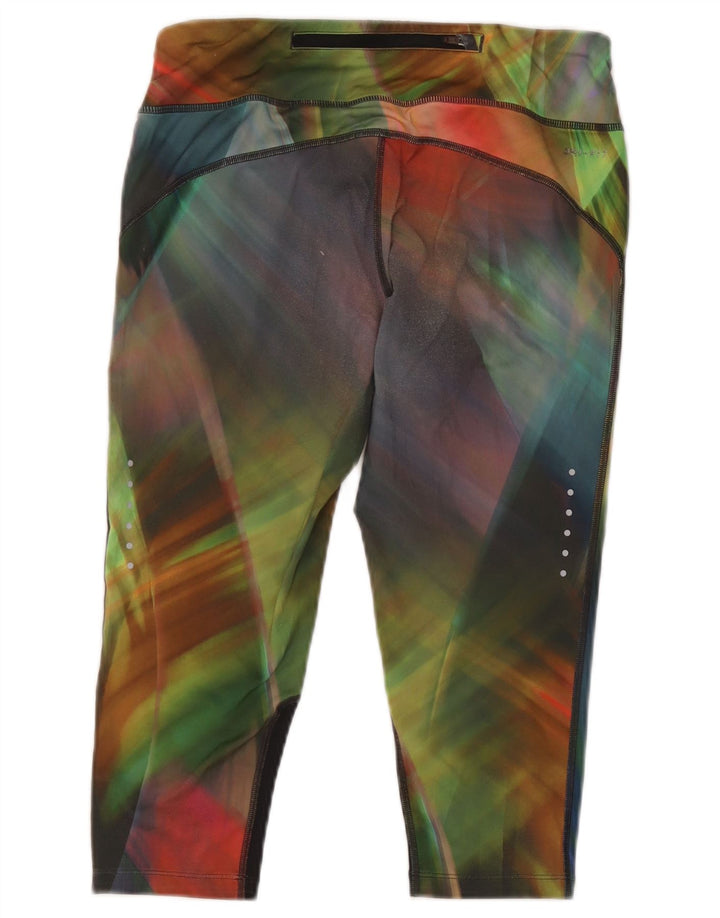 Женские леггинсы-капри Nike Dri Fit UK 14, средний разноцветный тай-дай