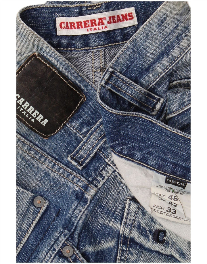 CARRERA Мужские джинсовые шорты W33 Средний синий