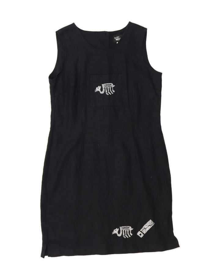 POSITIVE INFLUENCE Womens Sleeveless Sheath Dress UK 12 Medium  Navy Blue Vintage Positive Influence and Second-Hand Positive Influence from Messina Hembry 