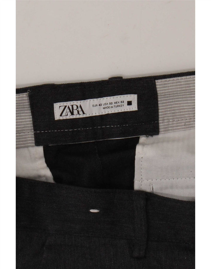 Мужские узкие брюки-чиносы Zara EU 42, большие W32 L32, серые