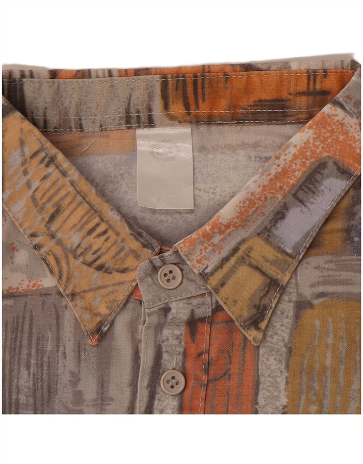 Мужская рубашка-пуловер C & A с коротким рукавом XL, разноцветная в стиле пэчворк