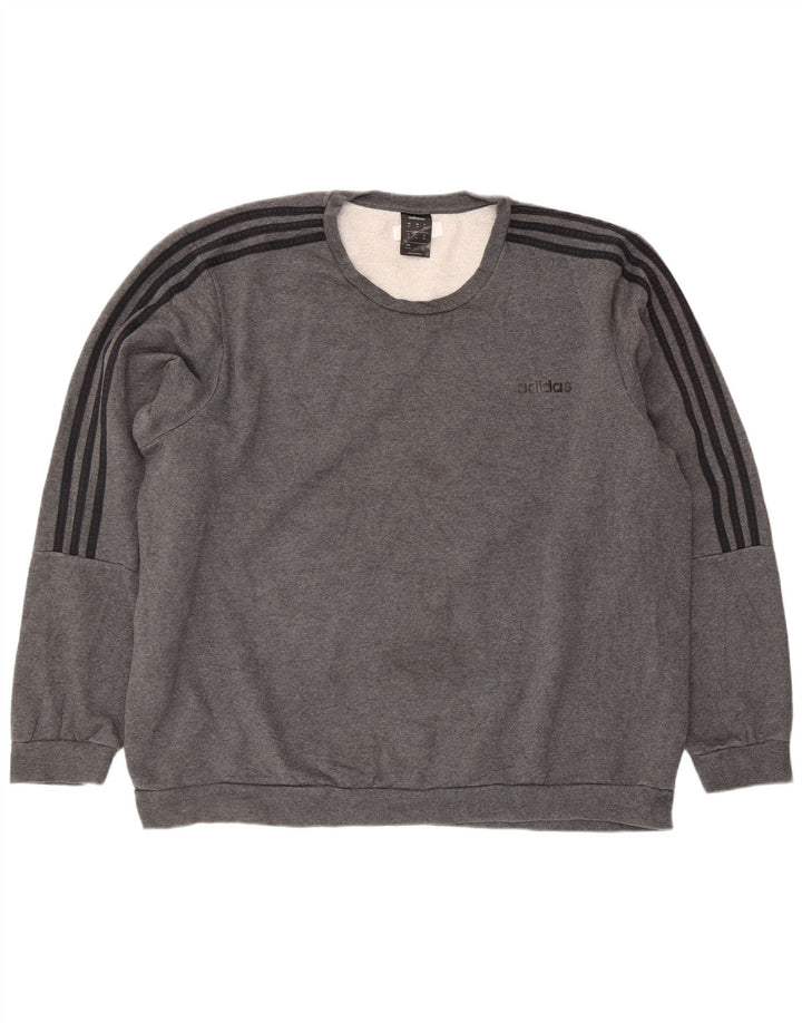 Мужской свитер-толстовка Adidas Regular Fit 2XL, серый хлопок