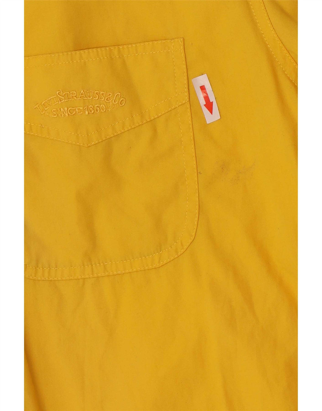 Мужская рубашка с коротким рукавом Levi's, большая желтая хлопковая