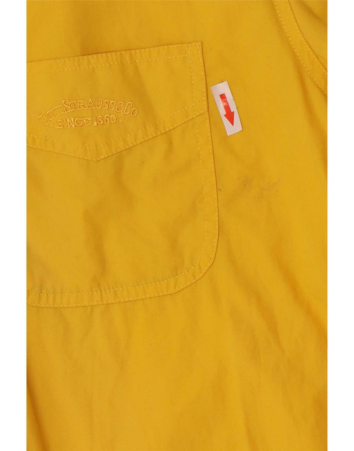 Мужская рубашка с коротким рукавом Levi's, большая желтая хлопковая