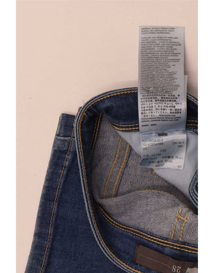 Женские джинсы-капри Levi's W28 L22 синие, хлопок