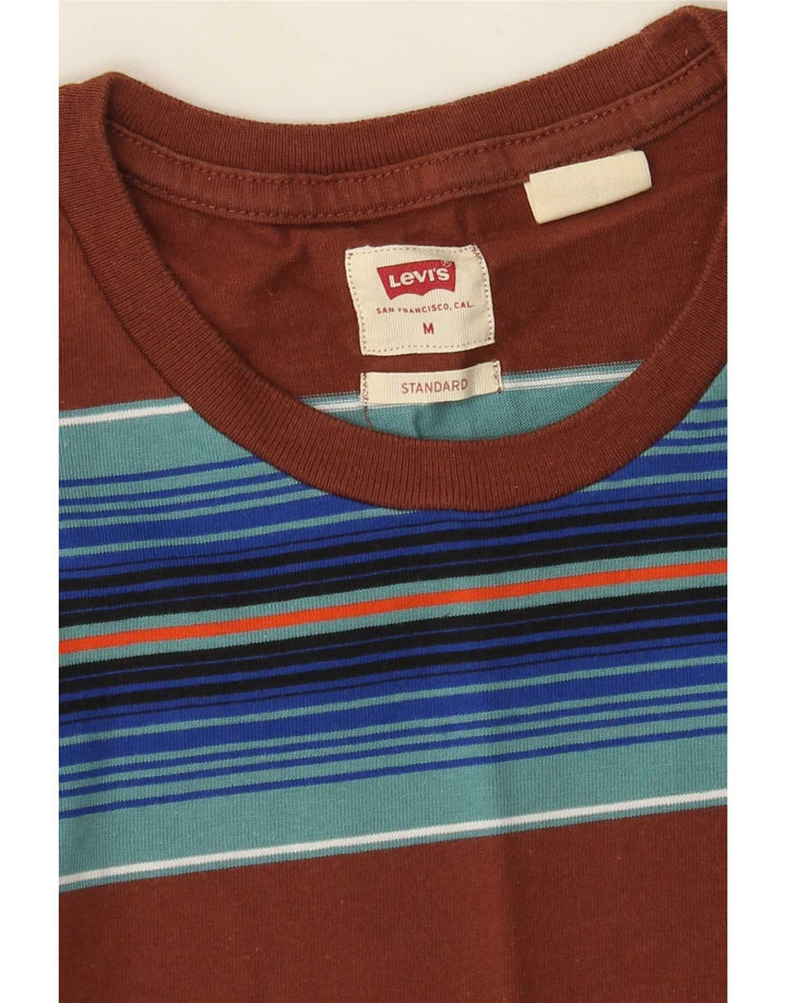 Мужская футболка стандартного кроя Levi's среднего размера в коричневую полоску