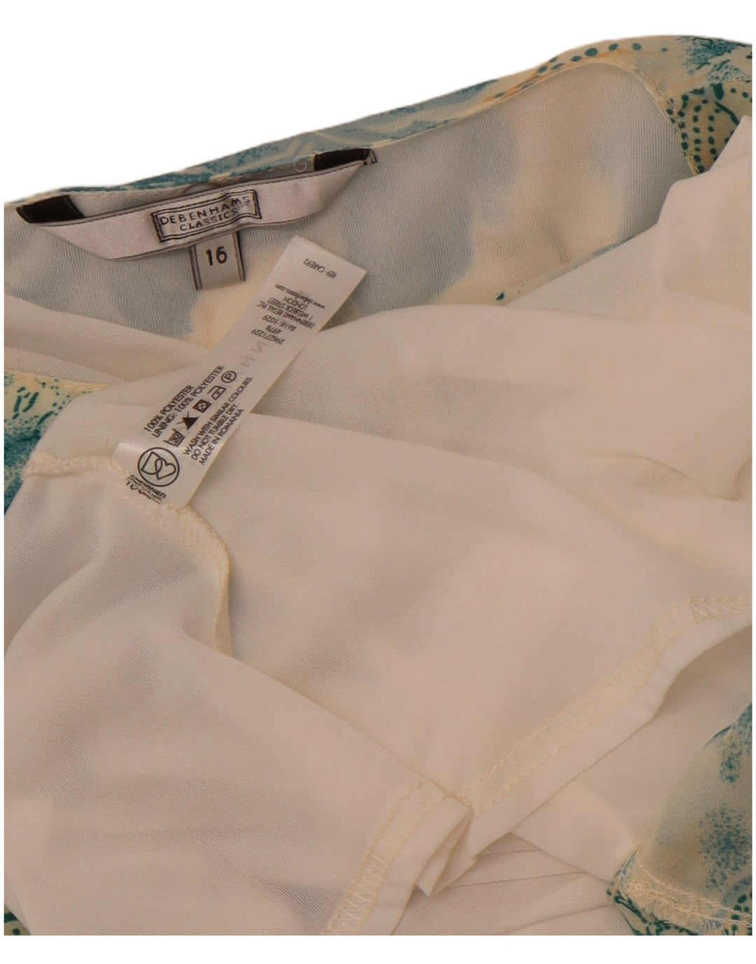 Женская блузка Debenhams Top UK 16, большой разноцветный полиэстер с цветочным принтом