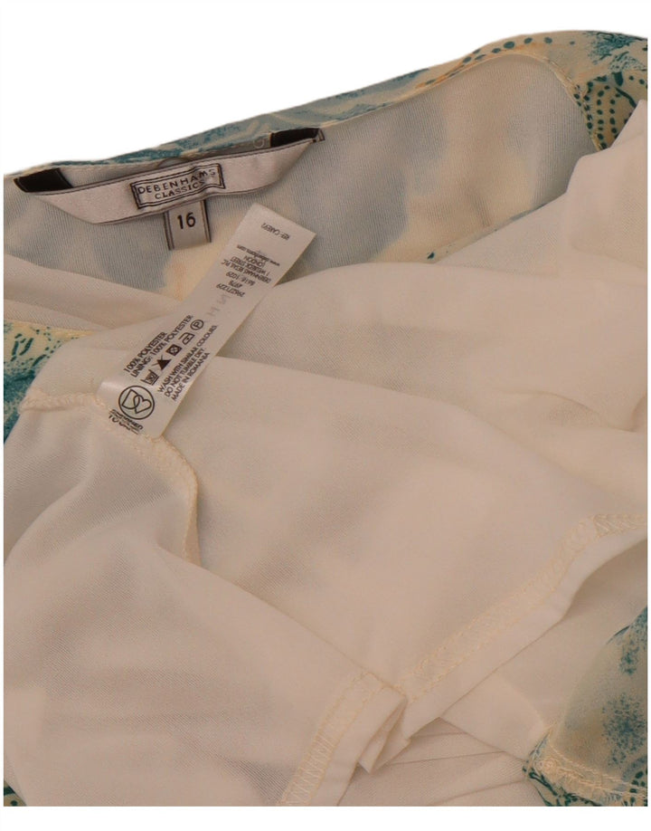 Женская блузка Debenhams Top UK 16, большой разноцветный полиэстер с цветочным принтом