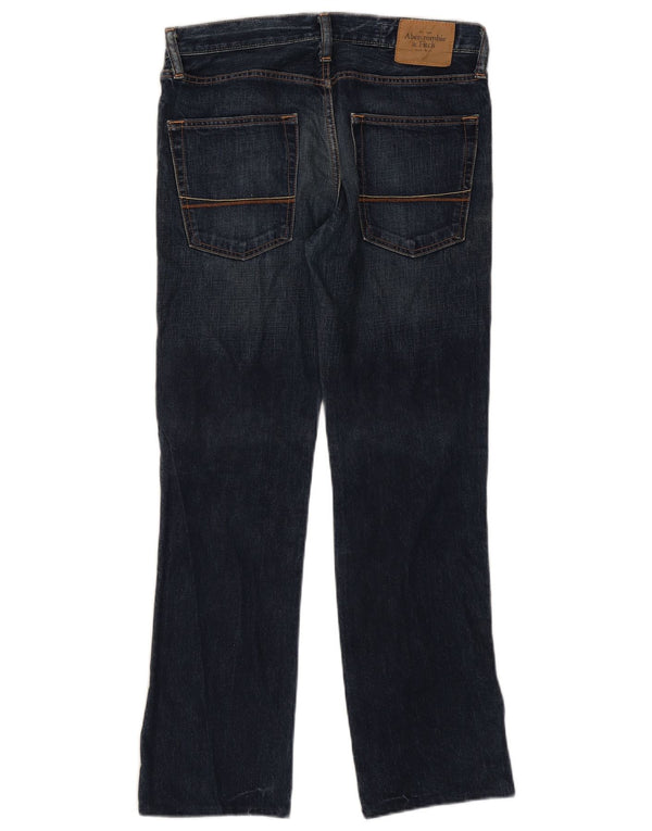 Мужские прямые джинсы Abercrombie & Fitch W31 L30 темно-синие, хлопок