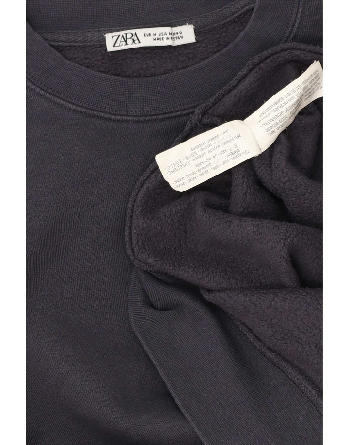 Мужской джемпер Zara, темно-синий, хлопковый, среднего размера