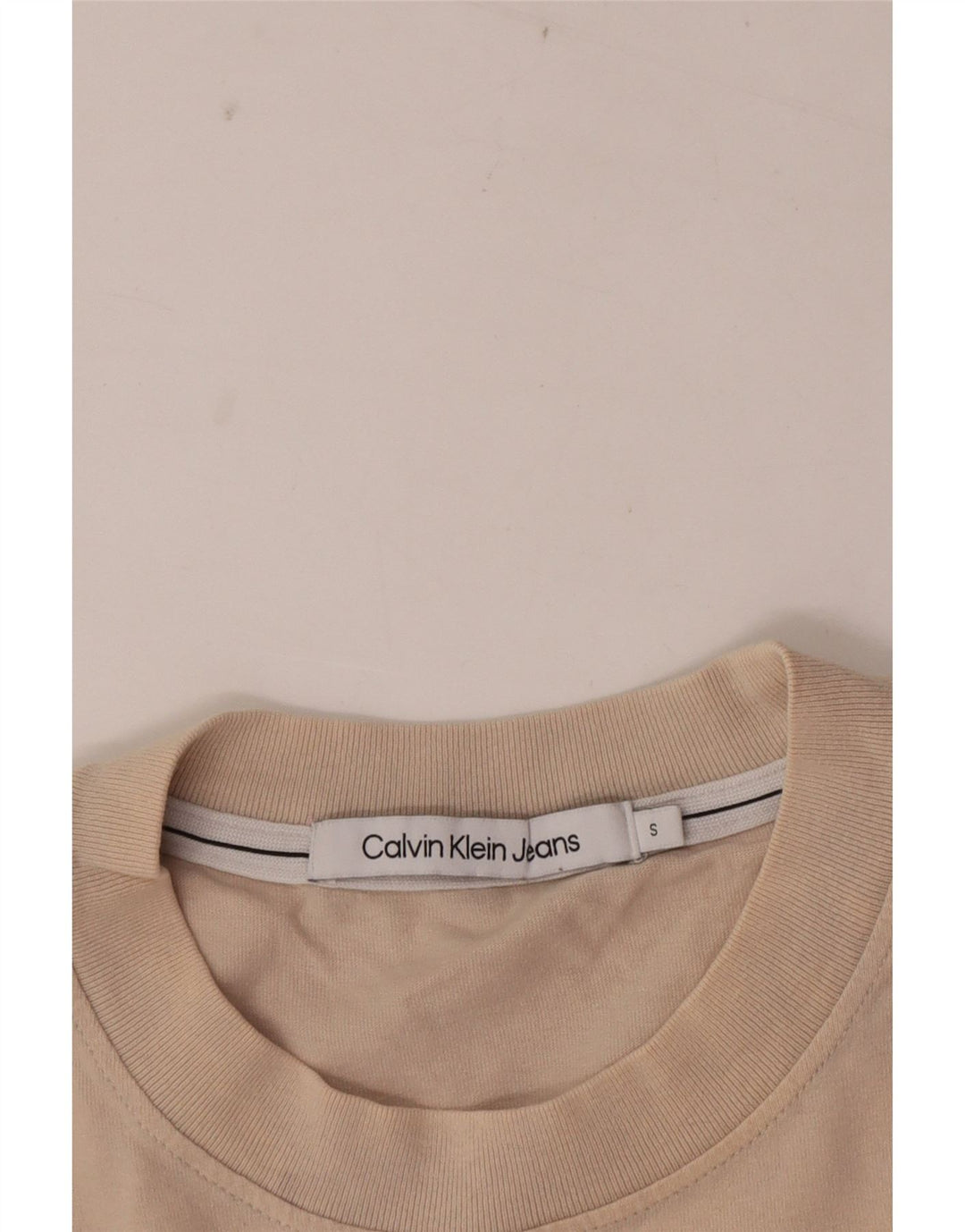 Мужская футболка Calvin Klein Jeans, маленькая, бежевая