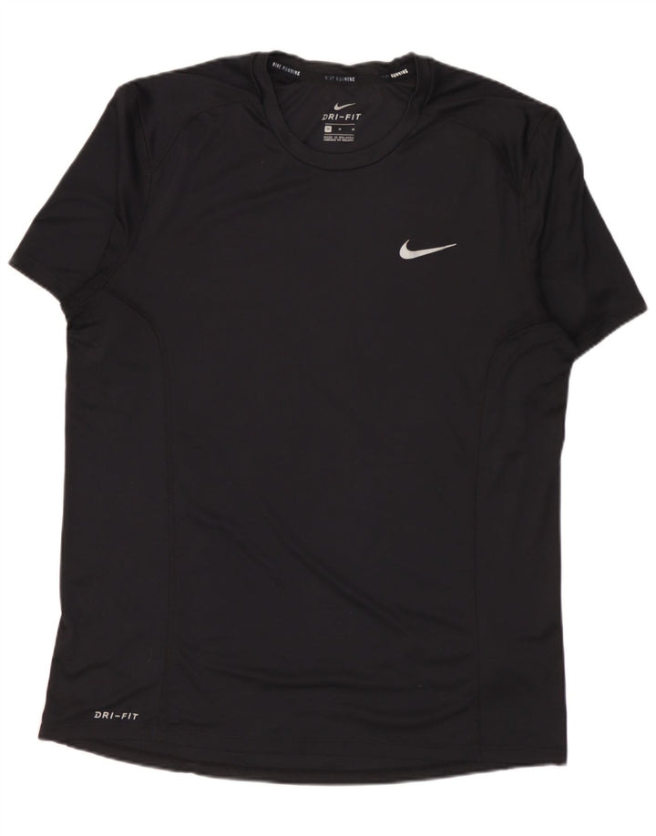 Мужская футболка Nike Dri Fit, средний черный полиэстер