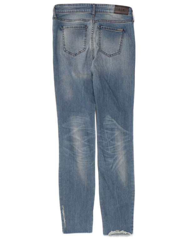 Женские джинсы суперскинни с заниженной талией Armani Exchange W28 L30, синий хлопок