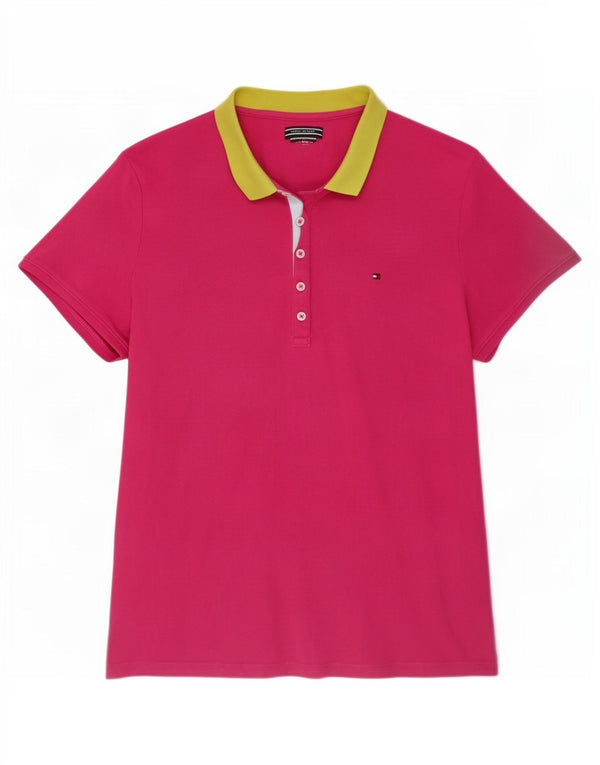 Женская рубашка-поло для регби Tommy Hilfiger UK 18 XL, розовый хлопок