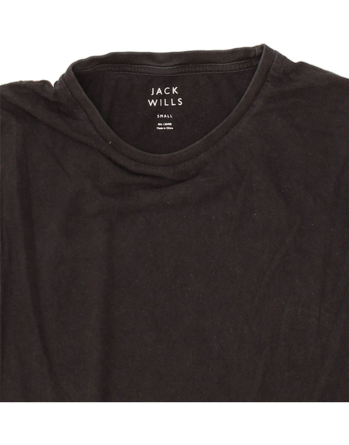 JACK WILLS Mens T-Shirt Small Black Cotton Vintage Jack Wills and Second-Hand Jack Wills from Messina Hembry 