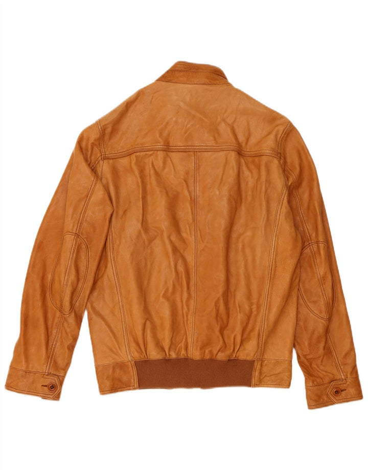 Мужская кожаная куртка Massimo Dutti UK 40, большая коричневая кожа