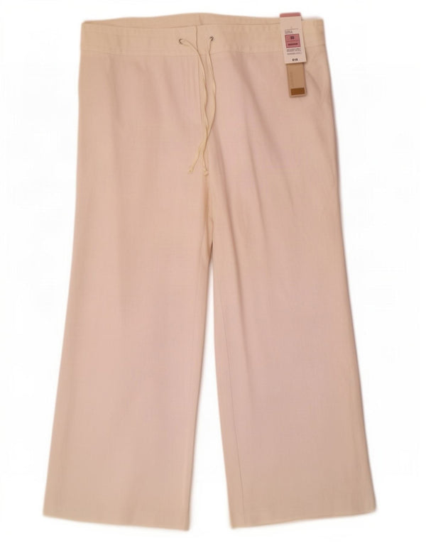Женские повседневные брюки свободного кроя Marks & Spencer UK 22 3XL W42 L31 белые