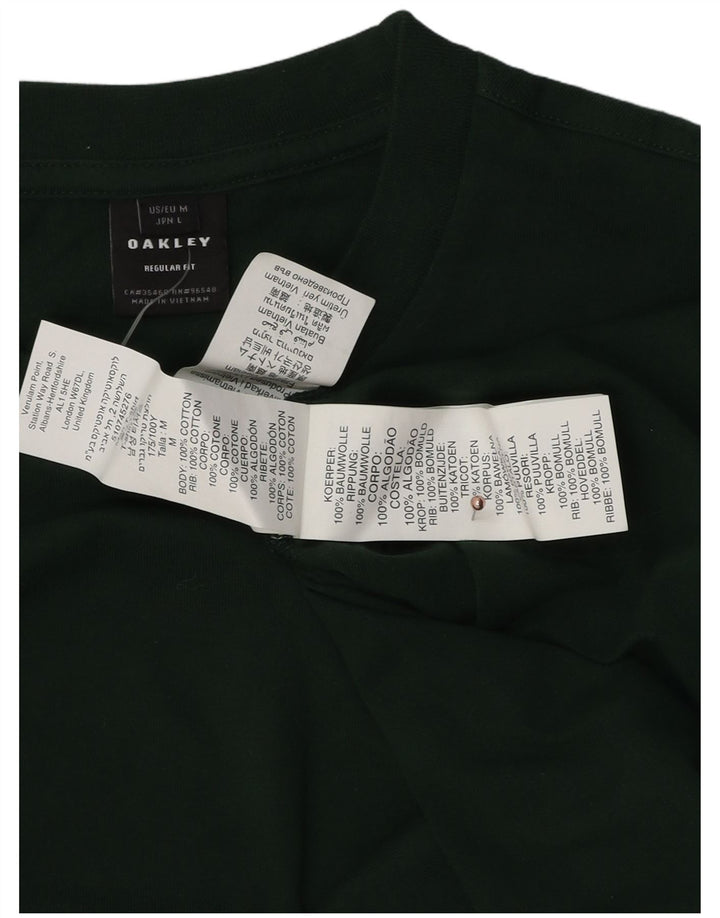 OAKLEY Мужской топ стандартного кроя с длинными рукавами, средний зеленый хлопок