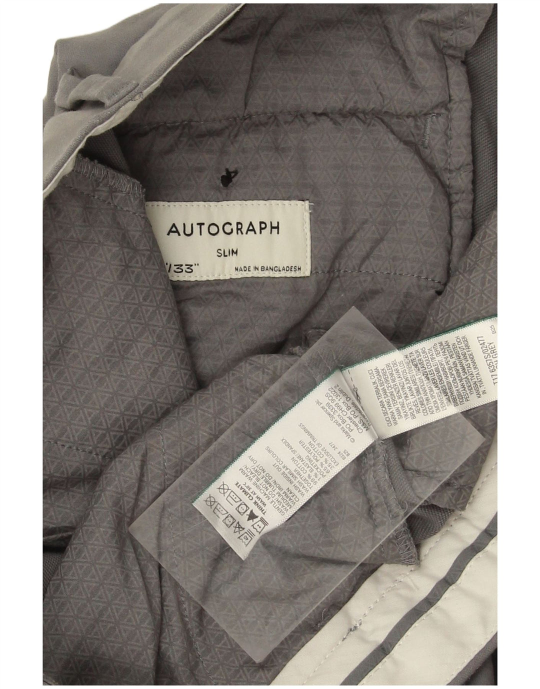 Мужские брюки-чиносы MARKS & SPENCER с автографом W32 L33 серые, хлопковые